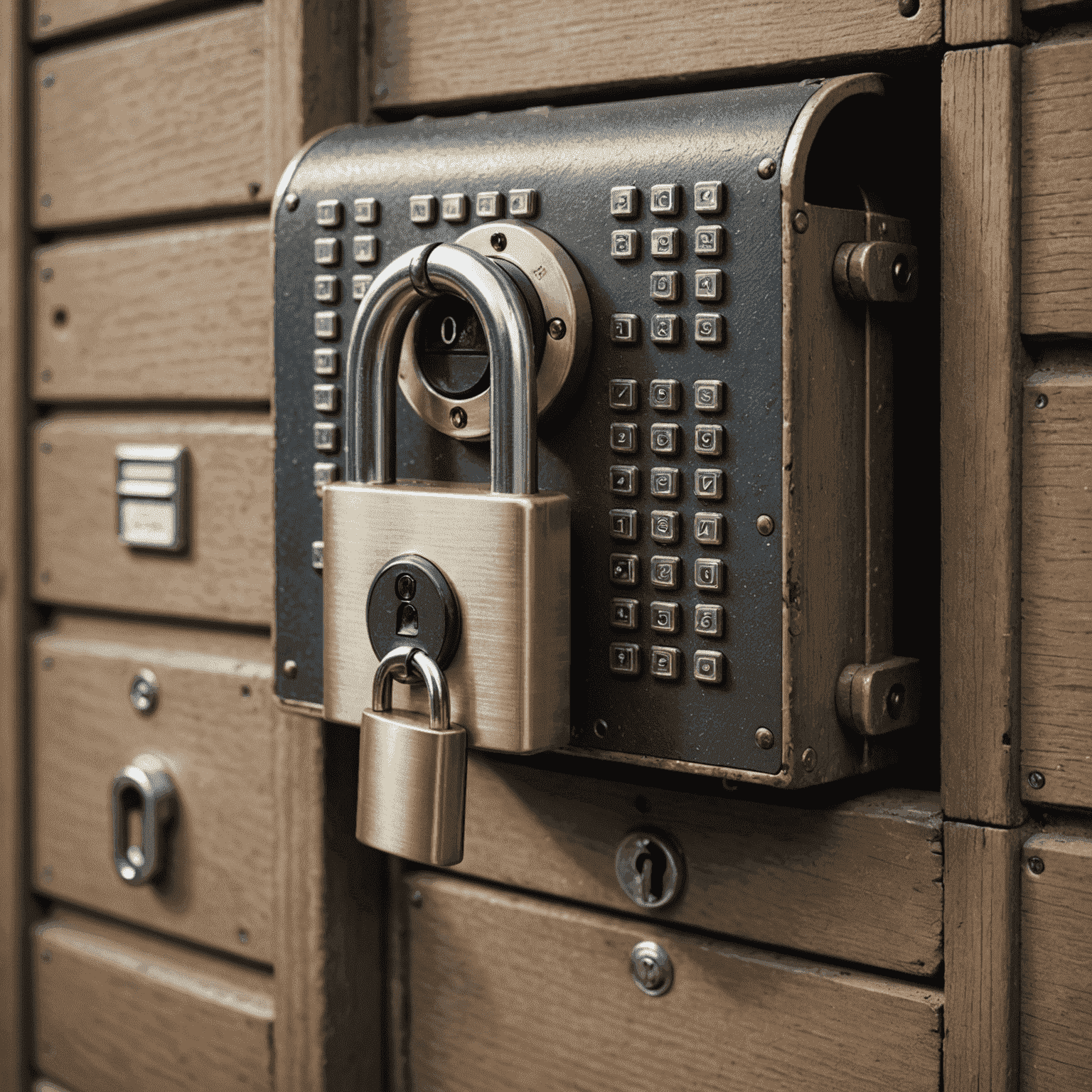 A montage of security elements: a padlock, encrypted data visualization, and a secure mailbox. The image emphasizes the importance of privacy and security in both digital and physical mail.